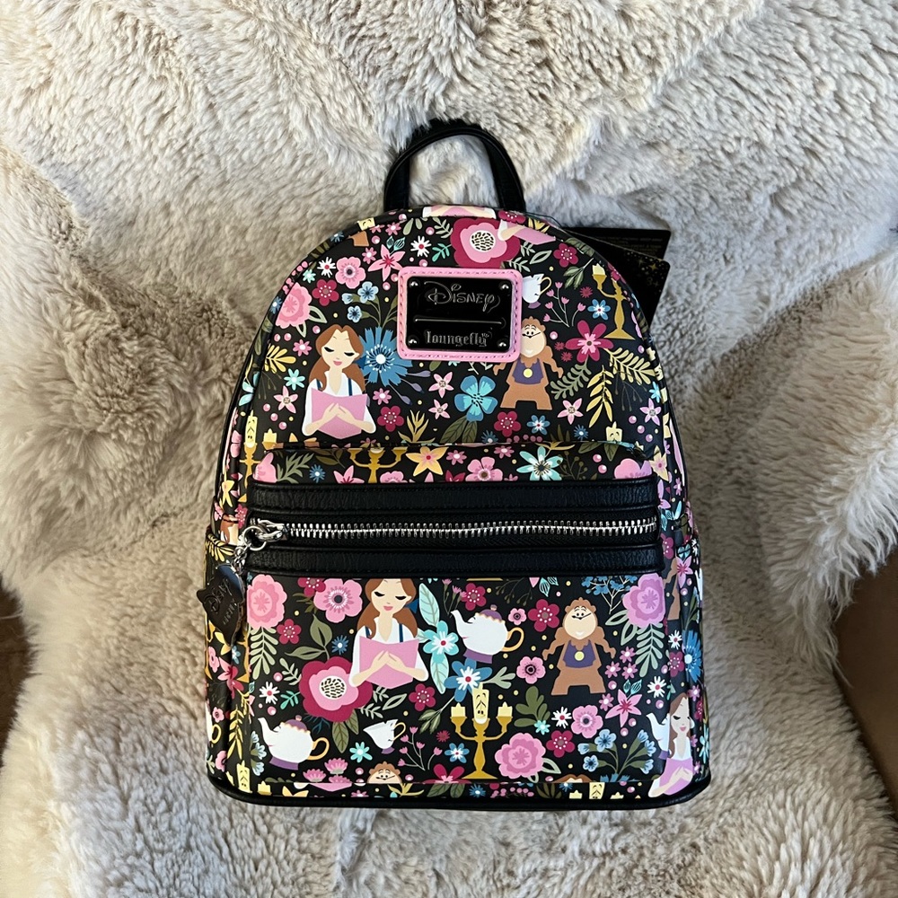 Beauty and the beast Loungefly mini backpack
